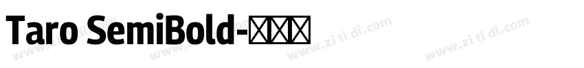 Taro SemiBold字体转换